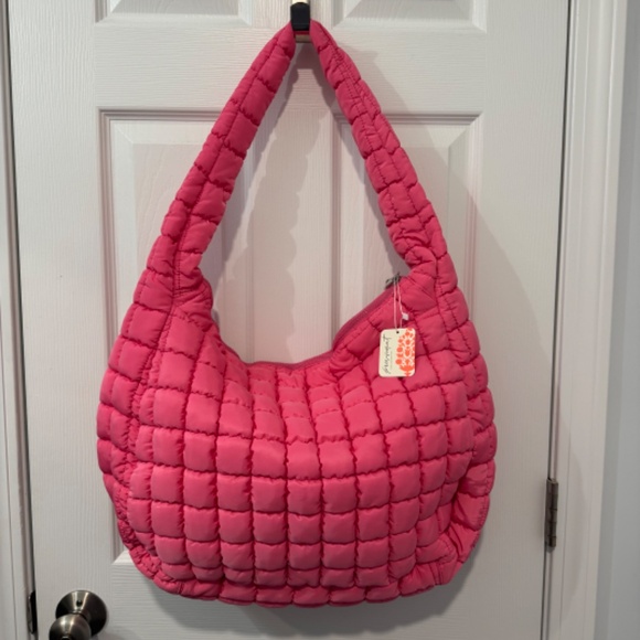 FP Movement by Free People Handbags - Free People FP Movement Quilted Carryall Bubblegum